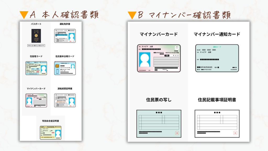 本人確認書類を選ぶ