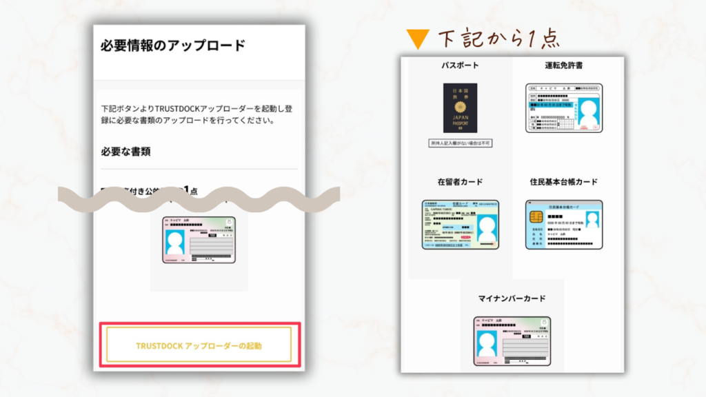TRUSTDOCKアップローダーの起動
