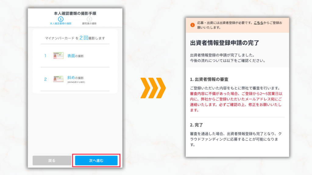 画面に従って登録したら、申し込み完了