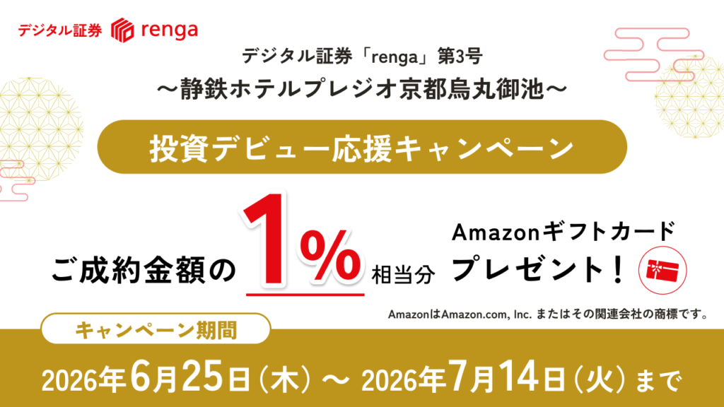 投資完了で1％相当分のAmazonギフト券プレゼント